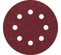 Шлифовальный диск Wolfcraft на тканевой основе на липучке 115 мм 8 отверстий 25 шт. P80 P120 P240 2267100