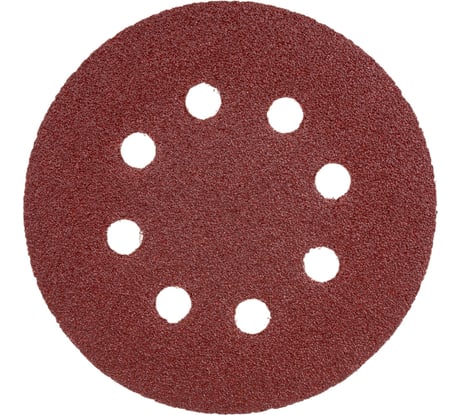 Универсальный шлифовальный круг STAYER на велкро основе 125 мм 8 отверстий 5 шт. Р60 35452-125-060