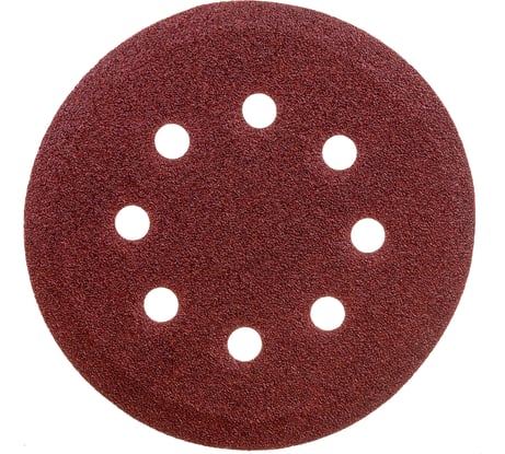 Универсальный шлифовальный круг STAYER на велкро основе 125 мм 8 отверстий 5 шт. Р80 35452-125-080
