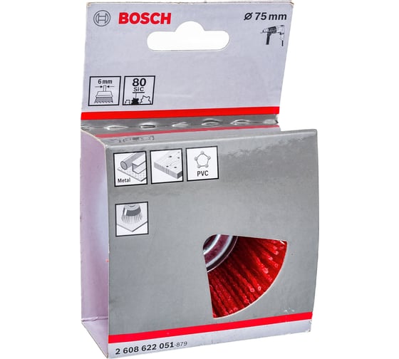 Чашечная нейлоновая щетка Bosch 1x75 мм 2608622051