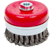 Щетка Matrix для УШМ Heavy Duty 100 мм М14 "чашка" крученая металлическая проволока 74672