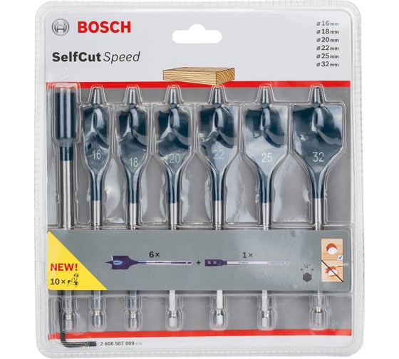 Набор перьевых сверл Bosch Selfcut Speed 7 шт. 2608587009