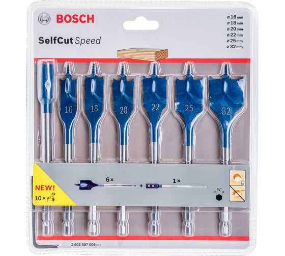 Набор перьевых сверл Bosch Selfcut Speed 7 шт. 2608587009