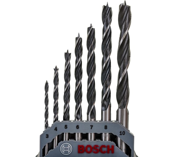 Набор сверл по дереву Bosch X-Pro Line 3-10 мм 7 шт. 2607017034