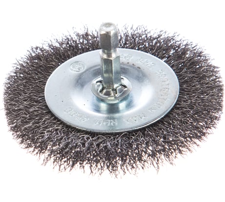 Дисковая гофрированная щетка Атака №082 5407506120 d 75 для дрели шестигранный хвостовик 22386