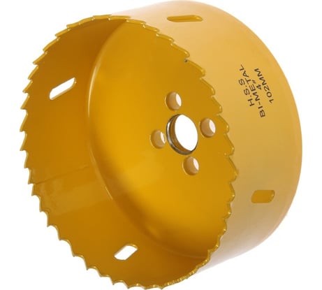 Коронка биметаллическая 102 мм, M16, с дополнительной фиксацией ТУНДРА 7351950