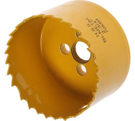 Коронка биметаллическая 70 мм, M16, с дополнительной фиксацией ТУНДРА 7351943