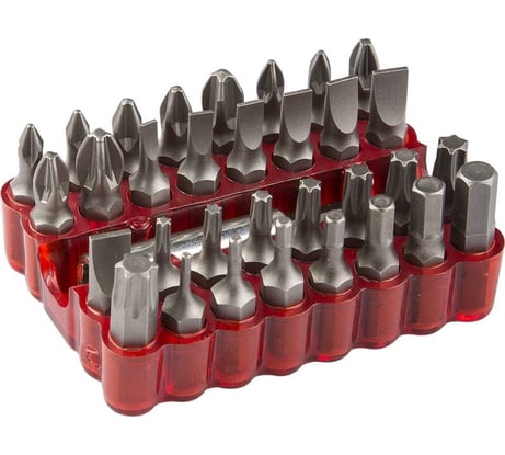 Набор бит Зубр Мастер с магнитным адаптером, хромованадиевая сталь, 33 предмета 26045-H33