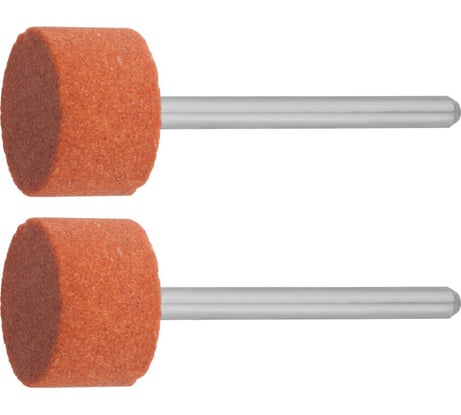 Шлифовальный абразивный круг Зубр на шпильке P 120 d 15x10x3.2 мм L 45 мм 2 шт. 35910