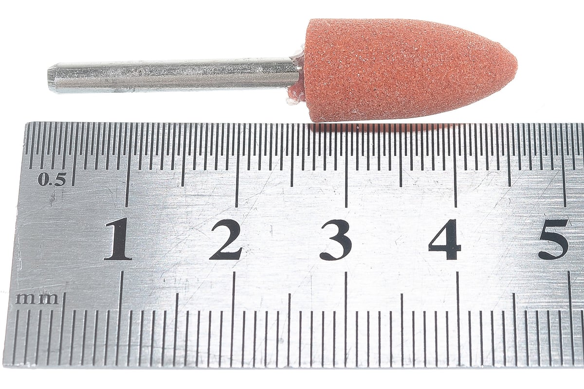 Абразивный шлифовальный конус Зубр на шпильке P 120 9.5x19x3.2 мм L ...