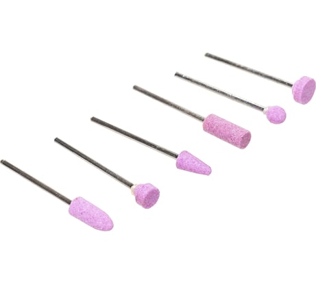 Набор шлифовальных абразивных насадок STAYER с оправкой оксид алюминия 6 шт. 29920-H6