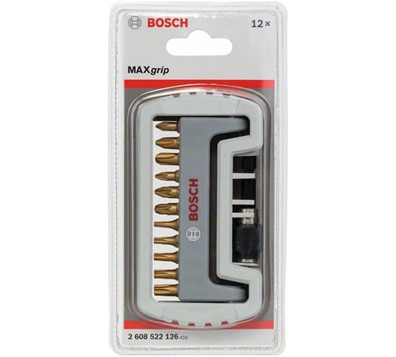Набор бит Bosch 12 шт. держатель с быстросменным патроном 2608522126 1