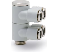 Фитинг технополимер с цанговым зажимом и уплотнительным кольцом 7642 02-6-1/8 Camozzi 54-7642-069456