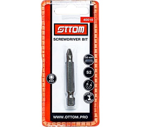 Бита PZ2x50 мм (S2, 1 шт) OTTOM 40010