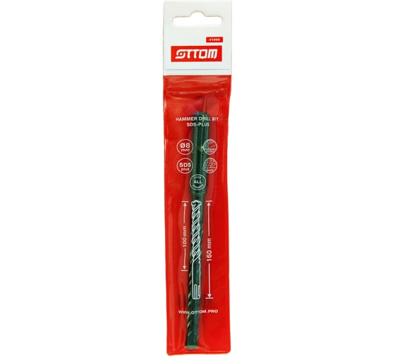 Бур PLUS 8x160х100 мм OTTOM 41006
