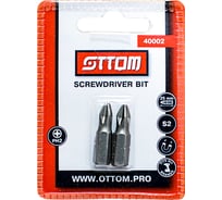 Бита PH2x25 мм (S2, 2 шт) OTTOM 40002