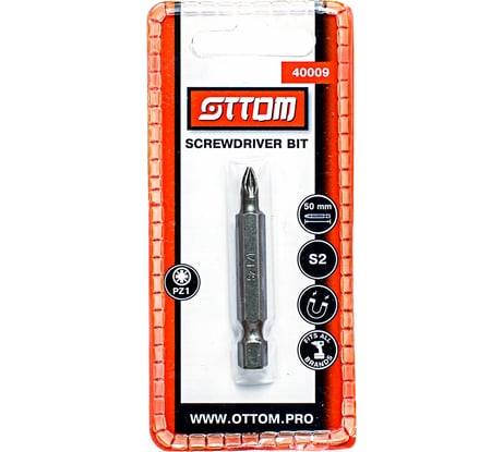 Бита PZ1x50 мм (S2, 1 шт) OTTOM 40009