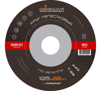 Круг лепестковый Т29 125x22 мм, А40, 25 шт связка Migman KLMM125A40T