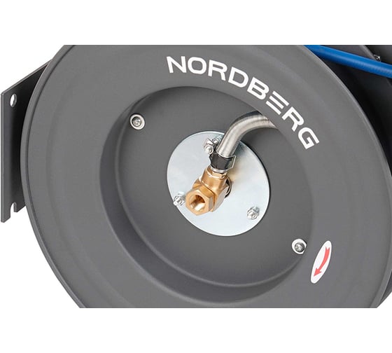 Шланг воздушный гибридный на стальной катушке PVC 10x15 мм, 20 м NORDBERG HR1020RPVC
