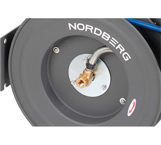 Шланг воздушный гибридный на стальной катушке ПВХ 08x12 мм, 20 м NORDBERG HR0820RPVC