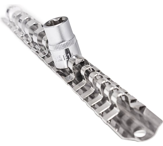 Набор торцевых головок 1/2"&1/4"&3/8"DR звездочка E4-24 14 предметов Rockforce RF-4158(11711)