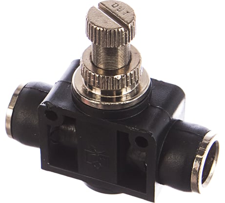 Фитинг для пластиковых трубок с металлическим регулятором (10x10 мм) ROCKFORCE RF-SPA10(2048)