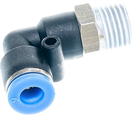 Фитинг угловой для пластиковых трубок (6 мм; 1/4М) Rockforce RF-SPL06-02(2260)