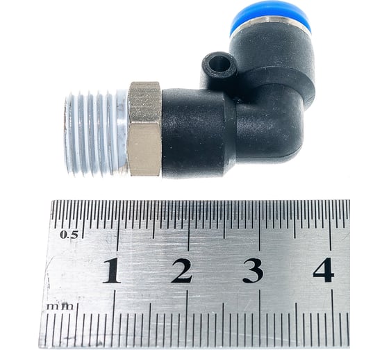 Фитинг угловой для пластиковых трубок (6 мм; 1/4М) Rockforce RF-SPL06-02(2260)