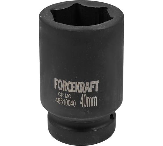 Головка ударная глубокая 6-гранная 40 мм, 1"DR Forcekraft FK-48510040(57416) 1