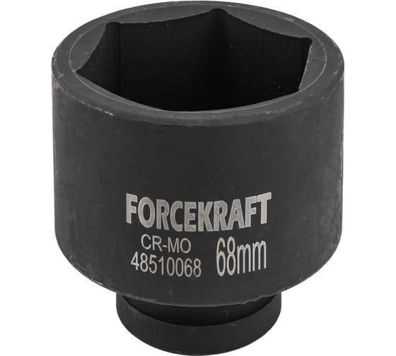Головка ударная глубокая 6-гранная 68 мм, 1"DR Forcekraft FK-48510068(57424) 1