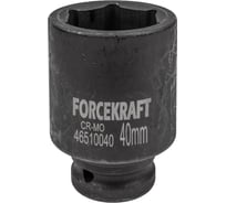 Головка ударная глубокая 6-гранная 40 мм, 3/4"DR Forcekraft FK-46510040(57402)