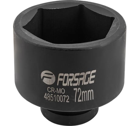 Головка ударная глубокая 6-гранная 72 мм, 1"DR Forsage F-48510072(57485)