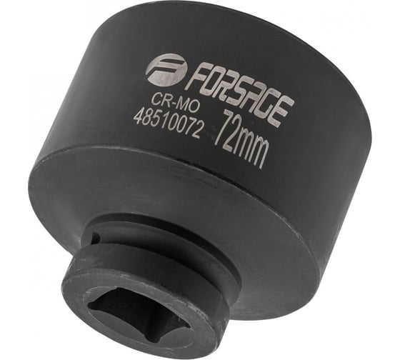 Головка ударная глубокая 6-гранная 72 мм, 1"DR Forsage F-48510072(57485)