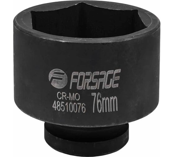 Головка ударная глубокая 6-гранная 76 мм, 1"DR Forsage F-48510076(57486) 1