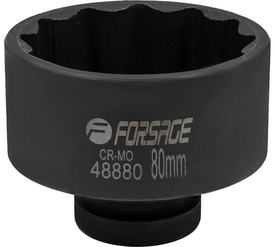 Головка ударная 12-гранная 80 мм, 1"DR Forsage F-48880(57509) 1