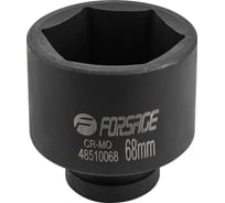 Головка ударная глубокая 6-гранная 68 мм, 1"DR Forsage F-48510068(57484)