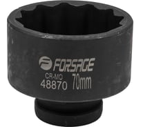 Головка ударная 12-гранная 70 мм, 1"DR Forsage F-48870(57507)