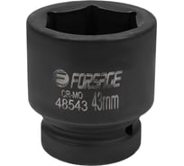 Головка ударная 6-гранная 43 мм, 1"DR Forsage F-48543(57499)