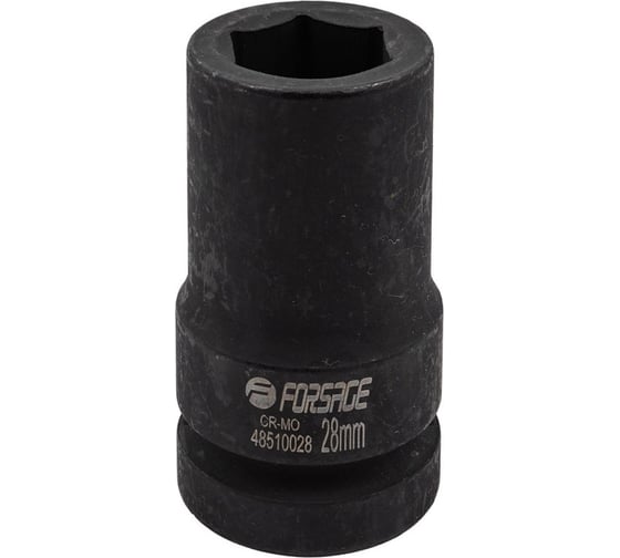 Головка ударная глубокая 6-гранная 28 мм, 1"DR Forsage F-48510028(57483)