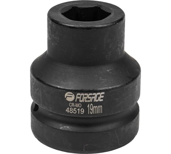 Головка ударная 6-гранная 19 мм, 1"DR Forsage F-48519(57490)