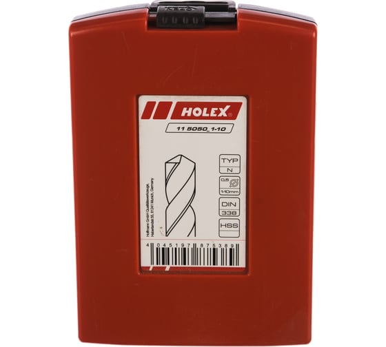Набор сверл CleverDrill (19 шт; 1-10 мм) HOLEX 115050 1-10
