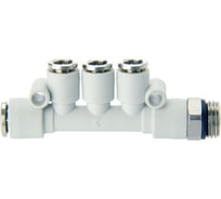 Фитинг технополимер с цанговым зажимом и уплотнительным кольцом 7542 8-6-1/8 Camozzi 54-7542-1C56