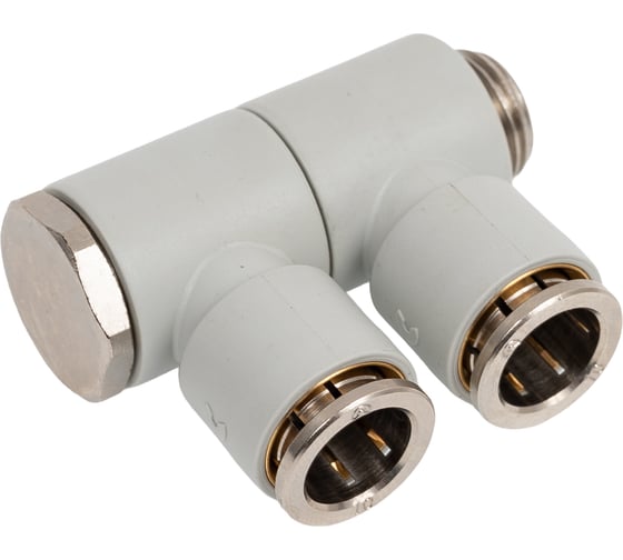 Фитинг технополимер с цанговым зажимом и уплотнительным кольцом 7612 02-10-1/4 Camozzi 54-7612-109457 1