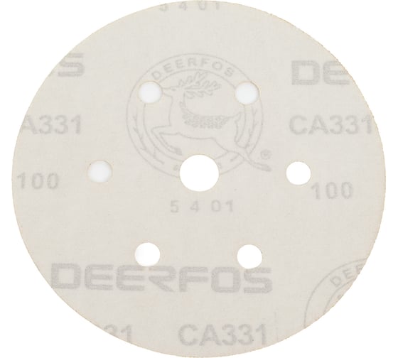 Круг шлифовальный на бумаге CA331 150 мм, 6+1 отв., Р100, 10 шт Deerfos 4673751372014