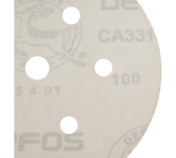 Круг шлифовальный на бумаге CA331 150 мм, 6+1 отв., Р100, 10 шт Deerfos 4673751372014