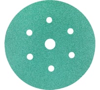 Круг шлифовальный на пленке GREEN 150 мм, 6+1 отв., Р60, 10 шт Deerfos 4673751374032