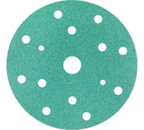 Круг шлифовальный на пленке GREEN 150 мм, 15 отв., Р800, 10 шт Deerfos 4673751374353