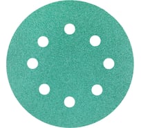 Круг шлифовальный на пленке GREEN 125 мм, 8 отв., Р280, 10 шт Deerfos 4673751373547