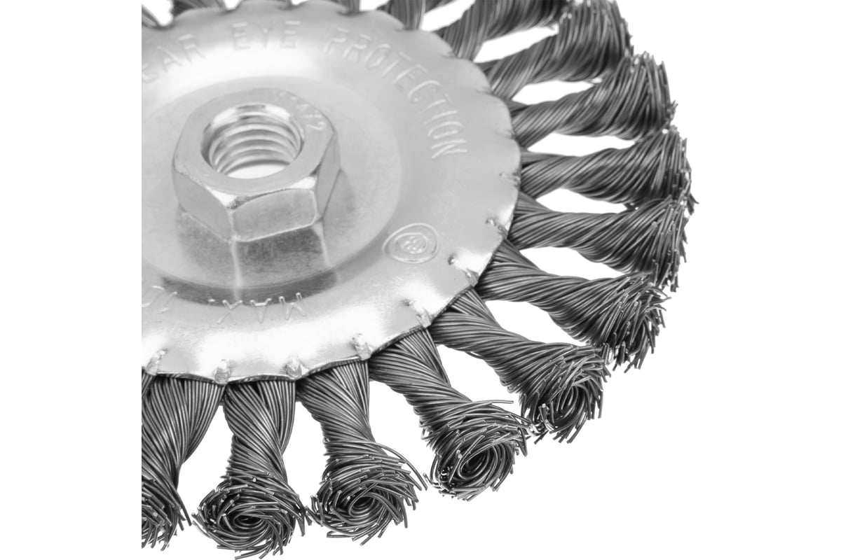 Щетка плоская металлическая (125 мм; М14) для болгарки MATRIX 74640 ...