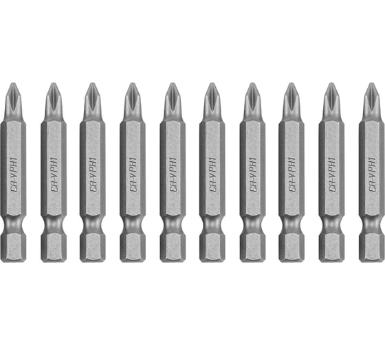 Набор бит (10 шт; PН1; 50 мм; сталь 45Х) MTX 113809